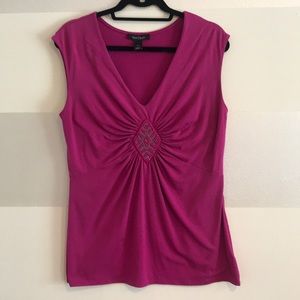 White House Black Market Pink Tunic Top